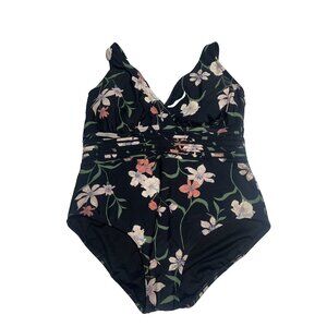 Shade & Shore one piece bathing suit swim suit size XL floral NWOT plus size 18